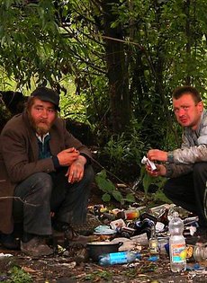 Бомжу повезло заняться сексом