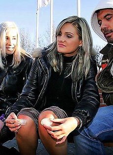 Познакомились с сучками на улице